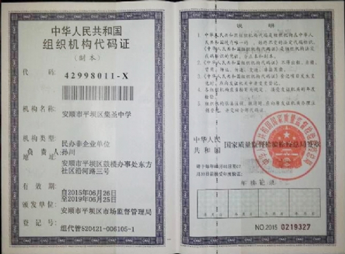 組織機構代碼證